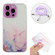 iPhone 14 Pro Hollow Marble Pattern TPU Shockproof Protective Case with Neck Strap Rope - Pink