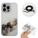 iPhone 14 Pro Hollow Marble Pattern TPU Shockproof Protective Case with Neck Strap Rope - Black