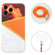 iPhone 14 Pro Lanyard Stitching Marble TPU Case - Orange