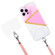 iPhone 14 Pro Lanyard Stitching Marble TPU Case - Pink