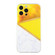 iPhone 14 Pro Stitching Marble TPU Phone Case - Yellow