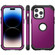 iPhone 14 Pro 3 in 1 Shockproof Phone Case - Dark Purple