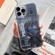 iPhone 14 Plus Dual-side IMD Astronaut Frosted Phone Case - Blue Grey