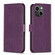 iPhone 14 Plus Plaid Embossed Leather Phone Case - Purple