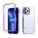 iPhone 14 Plus 2 in 1 360 Invisible Holder Cross-body Rope Phone Case - Purple