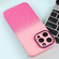 iPhone 14 Plus Gradient Starry Silicone Phone Case with Lens Film - Pink Red