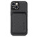 iPhone 14 Plus Carbon Fiber Leather Card Magsafe Magnetic Phone Case - Black