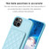 iPhone 14 Plus BF25 Square Plaid Card Bag Holder Phone Case - Blue