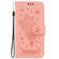 iPhone 14 Plus Butterfly Rose Embossed Leather Phone Case - Pink