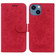iPhone 14 Plus Butterfly Rose Embossed Leather Phone Case - Red