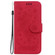 iPhone 14 Plus Butterfly Rose Embossed Leather Phone Case - Red