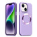 iPhone 14 Plus CD Pattern Magsafe PC Phone Case - Purple
