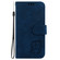 iPhone 14 Plus Little Tiger Embossed Leather Phone Case - Dark Blue