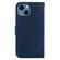 iPhone 14 Plus Little Tiger Embossed Leather Phone Case - Dark Blue