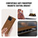 iPhone 14 Plus Magnetic Napa Texture Leather Phone Case with Holder - Brown