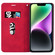 iPhone 14 Plus Frosted Business Magnetic Horizontal Flip PU Phone Case - Red