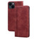 iPhone 14 Plus Frosted Business Magnetic Horizontal Flip PU Phone Case - Brown