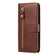 iPhone 14 Plus Fashion Calf Texture Zipper Horizontal Flip Leather Phone Case  - Brown