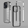 iPhone 14 Plus 3 in 1 Electroplated Frame Phantom Phone Case  - Silver