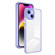 iPhone 14 Plus 3 in 1 Clear TPU Color PC Frame Phone Case - Purple