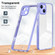 iPhone 14 Plus 3 in 1 Clear TPU Color PC Frame Phone Case - Purple