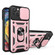 iPhone 14 Plus Lanyard Slide Camshield Ring Phone Case  - Rose Gold