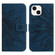 iPhone 14 Plus Skin Feel Sun Flower Pattern Flip Leather Phone Case with Lanyard - Inky Blue