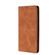 iPhone 14 Plus Skin Feel Magnetic Leather Phone Case  - Light Brown