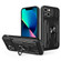 iPhone 14 Plus Lanyard Slide Camshield Card Phone Case  - Black