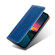 iPhone 14 Plus Grid Texture Magnetic Flip Leather Phone Case  - Blue