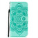 iPhone 14 Plus Sun Mandala Embossing Leather Phone Case - Green