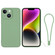 iPhone 14 Plus Silicone Phone Case with Wrist Strap - Matcha Green