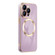 iPhone 14 Plus 6D Gold Plated Magsafe Magnetic Phone Case  - Purple