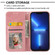 iPhone 14 Plus Cubic Grid Calf Texture Magnetic Closure Leather Phone Case - Rose Gold