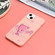 iPhone 14 Plus Silicone Painted Phone Case with Lanyard - Flower Bear