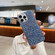 iPhone 14 Plus Glitter Sequins Epoxy TPU Phone Case - Blue