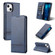 iPhone 14 Plus AZNS Magnetic Calf Texture Flip Leather Phone Case  - Dark Blue
