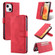 iPhone 14 Plus AZNS Dream Second Generation Skin Feel PU+TPU Horizontal Flip Leather Phone Case  - Red