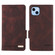 iPhone 14 Plus Magnetic Clasp Leather Phone Case  - Brown