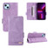 iPhone 14 Plus Magnetic Clasp Leather Phone Case  - Purple