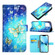 iPhone 14 Plus 3D Painting Horizontal Flip Leather Phone Case  - Golden Butterfly