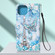 iPhone 14 Plus Painted Flat Texture Leather Case with Lanyard & Card Slot & Wallet & Holder  - Tower Butterfly