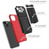 iPhone 14 Plus Kickstand Armor Card Wallet Phone Case  - Red