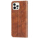 iPhone 14 Plus Life of Tree Embossing Pattern Leather Phone Case  - Brown