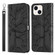 iPhone 14 Plus Life of Tree Embossing Pattern Leather Phone Case  - Black