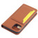iPhone 14 Plus Magnetism Skin Feel Card Holder Leather Phone Case  - Brown