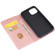 iPhone 14 Plus Magnetism Skin Feel Card Holder Leather Phone Case  - Rose Gold