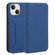 iPhone 14 Plus Magnetism Skin Feel Card Holder Leather Phone Case  - Blue