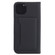 iPhone 14 Plus Magnetism Skin Feel Card Holder Leather Phone Case  - Black