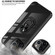 iPhone 14 Plus Transparent TPU + Acrylic Ring Holder Phone Case  - Black Red